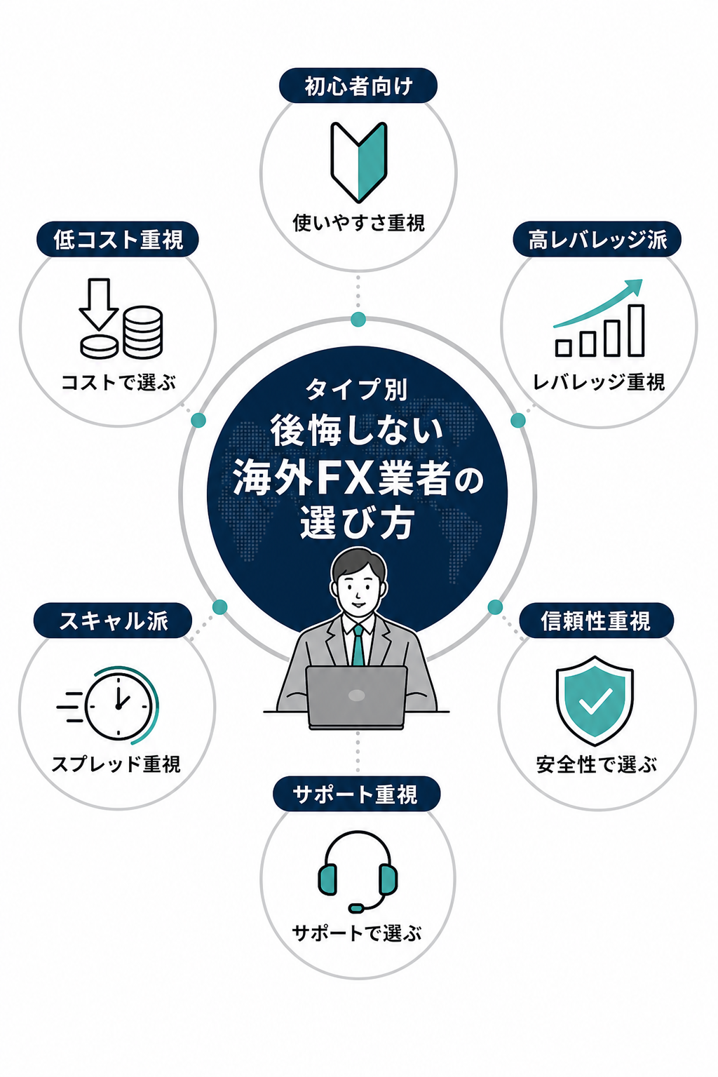 タイプ別後悔しない海外FX業者の選び方
